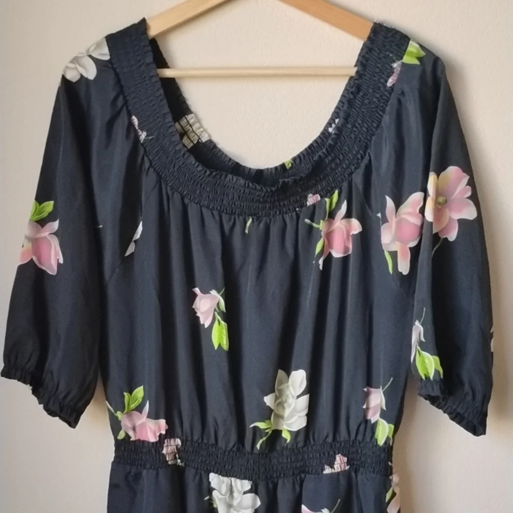 Lil Floral Black Dress